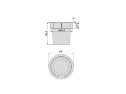 Accessorio porta oggetti a incasso per tavoli Pot disponibile in 2 colori