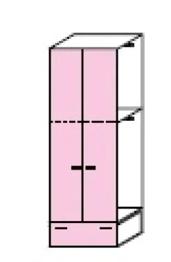 Angolo cabina armadio componibile modulare disponibile in 2 altezze e 15 colori