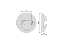 Appendiabiti da parete Napier Tecnoplasticato Verniciato nero