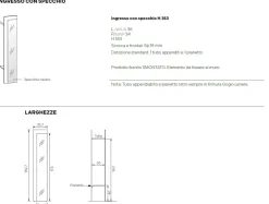 Appendiabiti Grigio con specchio da ingresso disponibile in 3 colori