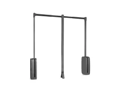 Appendiabiti per armadio Sling, disponibile in 3 misure e 3 colori in Acciaio e Tecnoplastica.