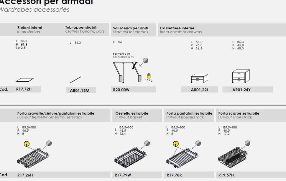 Armadio angolare con vano Tv 11 ante battenti con telaio linea Ginevra disponibile in 2 misure e vari colori