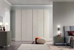Armadio 6 ante battenti con maniglia a gola Soul disponibile in vari colori