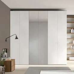 Armadio 6 ante battenti con specchio Agata linea Volo disponibile in 2 misure e 15 colori