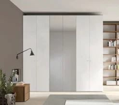 Armadio 6 ante battenti con specchio Agata linea Volo disponibile in 2 misure e 15 colori