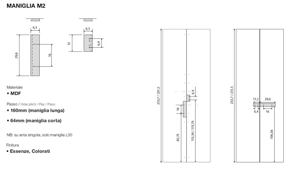 Armadio 4 ante battenti e libreria finitura Orzo e Rovere con maniglia in MDF disponibile in 2 misure e vari colori Fiona linea Bam