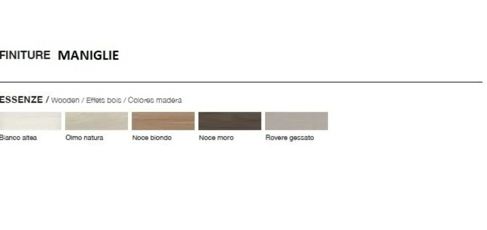 Armadio 6 ante battenti in Grigio Cenere con maniglie sfalsate disponibile in vari colori