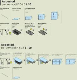Armadio 6 ante battenti Yuri con vano Tv e 4 cassetti linea Lotto disponibile in 21 colorazioni