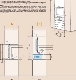 Armadio 6 ante battenti Yuri con vano Tv e 4 cassetti linea Lotto disponibile in 21 colorazioni