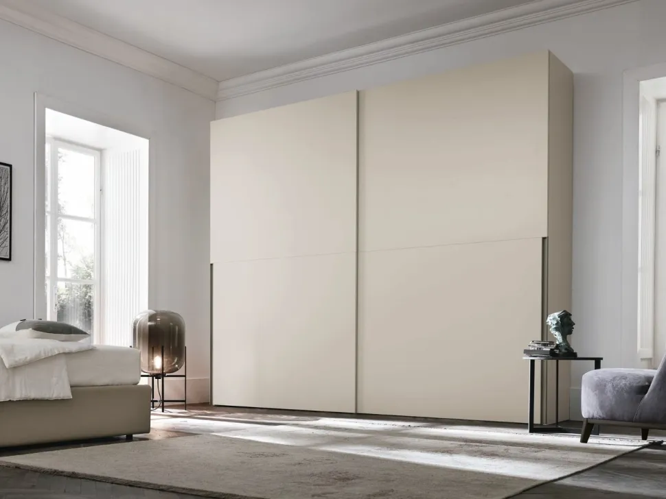 Armadio ante scorrevoli componibile con maniglia integrata Olivia disponibile in varie misure e colori