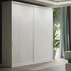 Armadio 2 ante scorrevoli con ante a telaio Mika linea Ginevra disponibile in 2 misure e vari colori