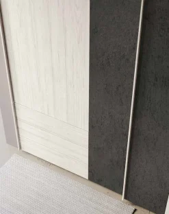 Armadio 2 ante scorrevoli con 3 cassetti Bianco Altea e Ardesia disponibile in vari colori