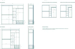 Armadio 2 ante scorrevoli con inserti Leonard in finitura Bronzo e Rovere Mercure disponibile in 2 misure