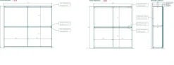 Armadio 2 ante scorrevoli con inserti Leonard in finitura Cashmere e Antracite disponibile in 2 misure