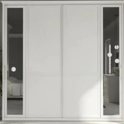 Armadio 2 ante scorrevoli con inserti a specchio Ines linea Ginevra disponibile in 2 misure e vari colori