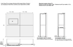 Armadio 3 ante scorrevoli con modulo TV Integrato disponibile in varie misure e colori