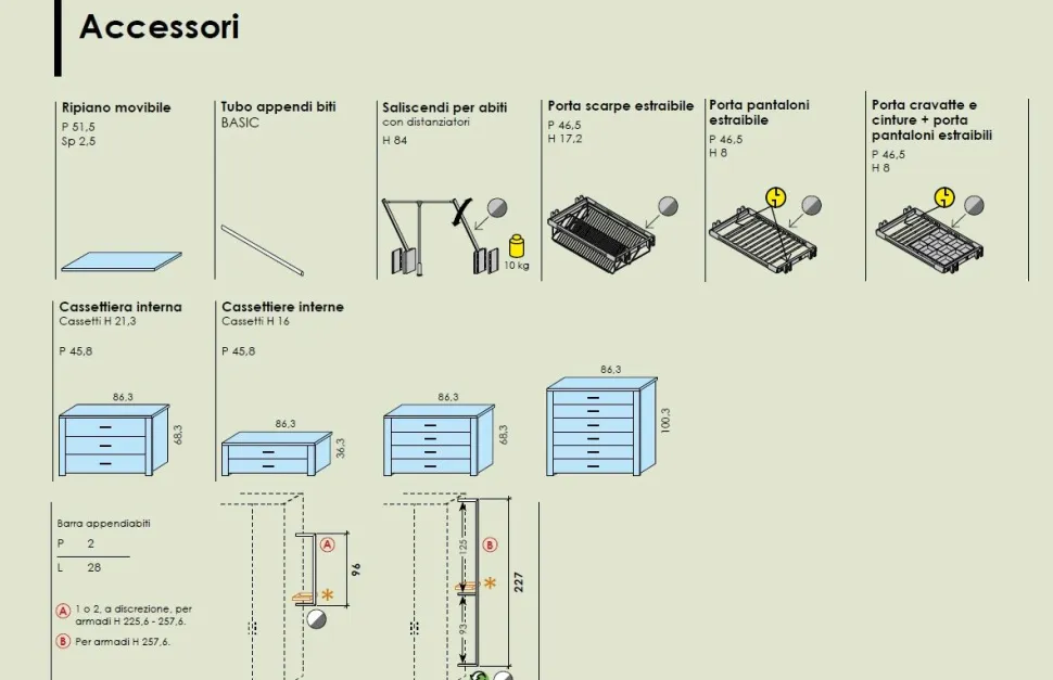 Armadio 3 ante scorrevoli Line linea Lotto disponibile in 21 colorazioni