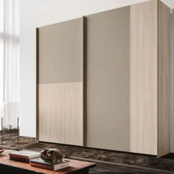 Armadio 2 ante scorrevoli Olmo e Visone con inserti disponibile in vari colori