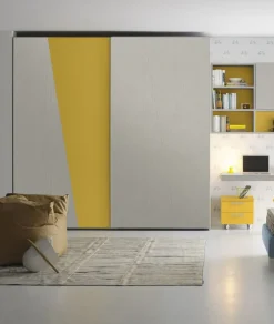 Armadio 2 ante scorrevoli Zap con profilo in alluminio disponibile in 21 colorazioni
