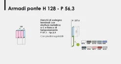 Armadio a Ponte angolare 9 ante con cabina armadio disponibile in vari colori