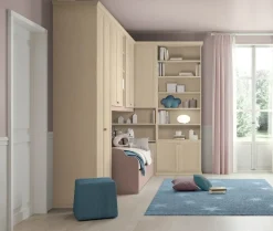 Armadio a ponte angolare con vano contenitore strutturale Linda linea Omega disponibile in vari colori