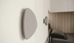 Armadio a ponte angolare salvaspazio in Bianco opaco e Grigio seta disponibile in 2 misure e vari colori