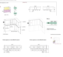 Armadio a ponte angolare salvaspazio in Bianco opaco e Grigio seta disponibile in 2 misure e vari colori
