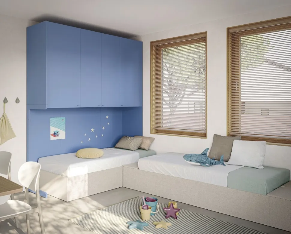 Armadio a Ponte 4 ante battenti Mark L 210 cm disponibile in vari colori