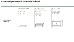 Armadio a ponte 7 ante battenti con maniglia a tutta altezza Claudia linea Volo disponibile in 15 colori