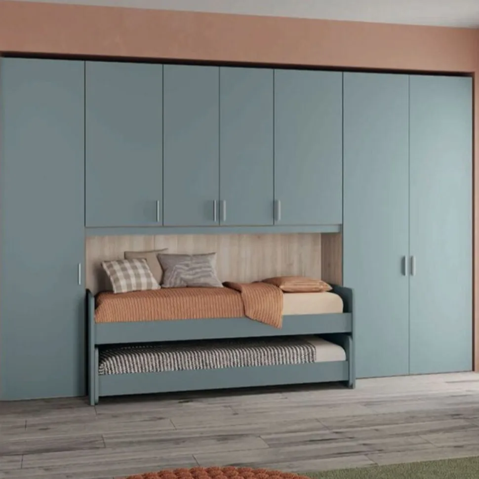 Armadio a ponte 7 ante battenti Magic linea Volo disponibile in vari colori