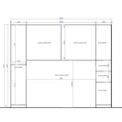 Armadio a ponte Bianco opaco e Verde Pistacchio con serigrafia personalizzabile L 294