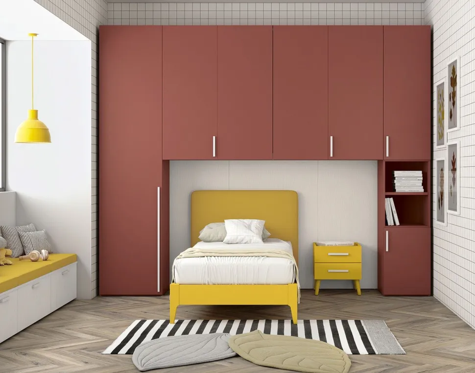 Armadio a Ponte con ante a soffietto disponibile in 2 misure e vari colori