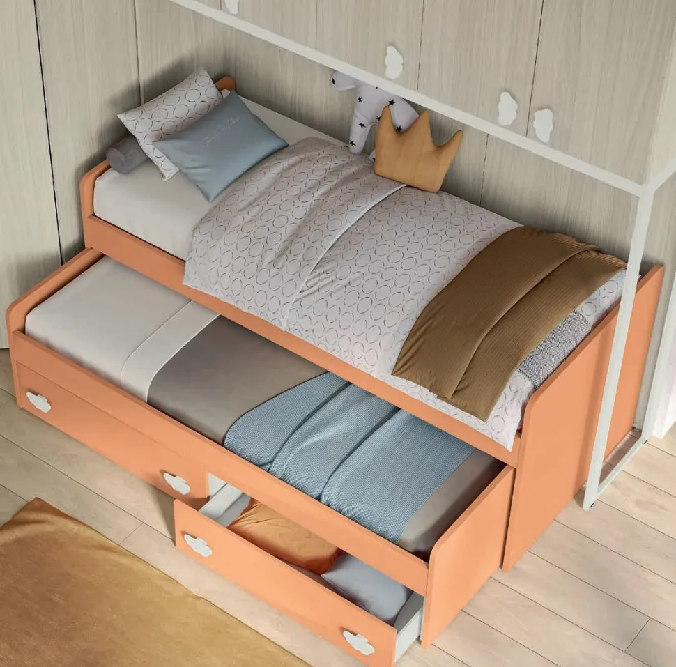 Armadio a ponte con Cabina Angolare salvaspazio personalizzabile in 15 colorazioni