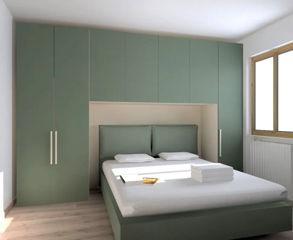 Armadio a ponte L 354 cm Verde Garda in 20 colori disponibili