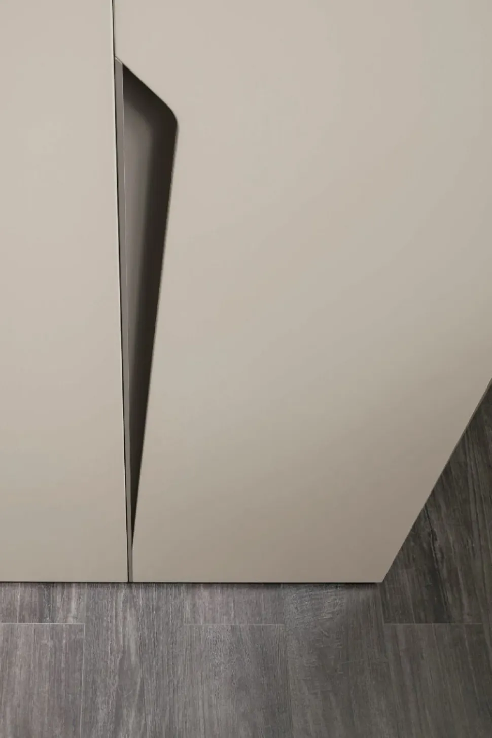 Armadio battente componibile con maniglia a incasso integrata Iris disponibile in varie misure e colori