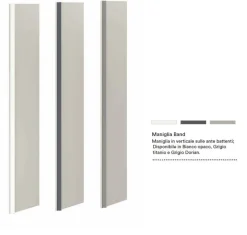 Armadio battente con vano tv e maniglia a tutta altezza disponibile in 2 misure e 13 colori