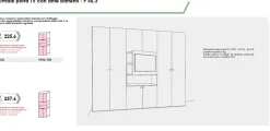 Armadio battente con vano tv e maniglia a tutta altezza disponibile in 2 misure e 13 colori