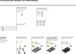Armadio battente doppio modulo 3 ante con Zona Studio Sospesa in finitura Grigio Titanio in 15 colorazioni