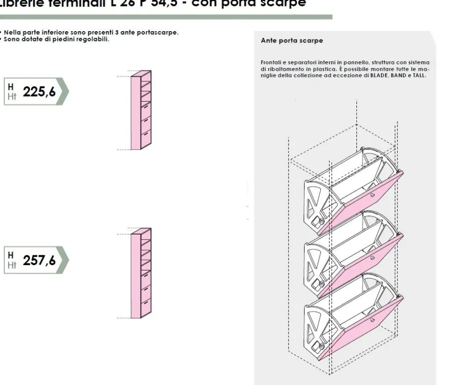 Armadio battente doppio modulo 3 ante con Zona Studio Sospesa in finitura Grigio Titanio in 15 colorazioni