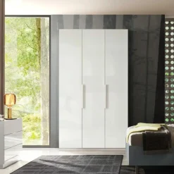 Armadio battente modulare moderno con maniglia in metallo Collezione Cheriè 5 Misure e 3 Finiture