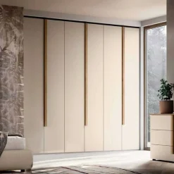 Armadio componibile ante battenti colore Orzo con maniglia in MDF disponibile in 16 misure e vari colori Giorgia linea Bam