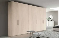 Armadio componibile ante battenti finitura Orzo con maniglia in MDF disponibile in 16 misure e vari colori Agata