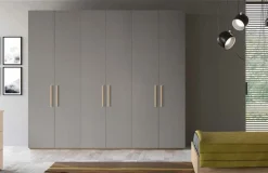 Armadio componibile ante battenti finitura Orzo con maniglia in MDF disponibile in 16 misure e vari colori Agata