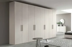 Armadio componibile ante battenti finitura Orzo con maniglia in MDF disponibile in 16 misure e vari colori Agata
