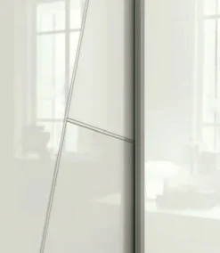 Armadio componibile ante scorrevoli con inserti in vetro Kristal disponibile in varie misure e colori