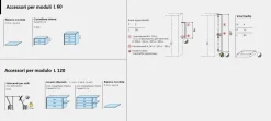 Armadio con ante battenti e cassetti Bull disponibile in 3 altezze linea Airone