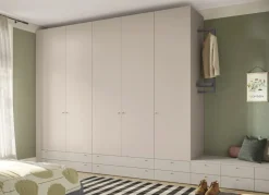 Armadio con ante battenti e cassetti Bull disponibile in 3 altezze linea Airone