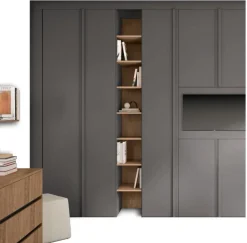 Armadio con ante battenti e librerie personalizzabile L 182 cm Master linea Volo disponibile in 2 misure
