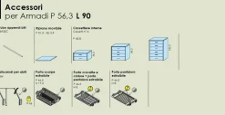 Armadio con vano tv 11 ante battenti e 4 cassetti Alex linea Lotto disponibile in 21 colorazioni
