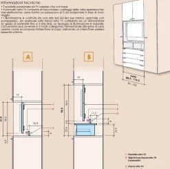 Armadio con vano tv 11 ante battenti e 4 cassetti Alex linea Lotto disponibile in 21 colorazioni